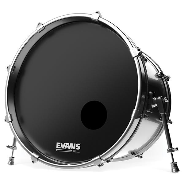 Peau De Résonance Grosse Caisse Evans 16 Pouces - Noire, Single-Ply 7.5 Mil | Son Brillant, Projection Puissante